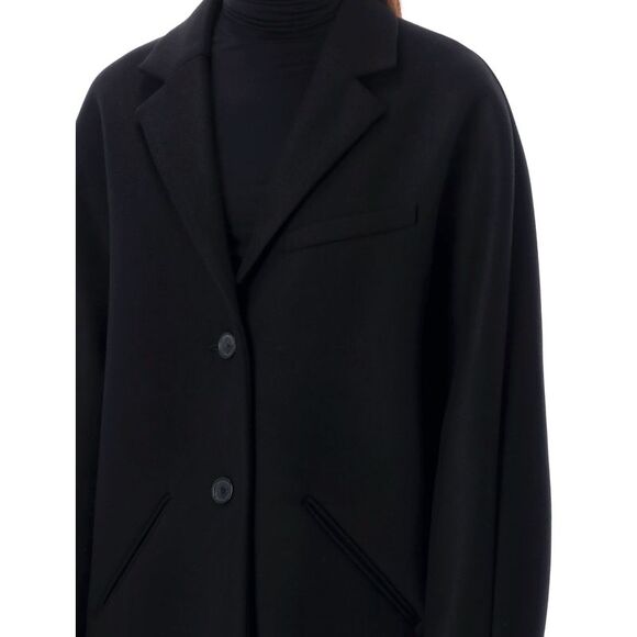 Chic Wool Blend Cocoon Coat with Notched Lapel - Picture 3 of 3